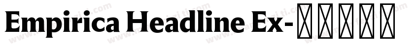 Empirica Headline Ex字体转换